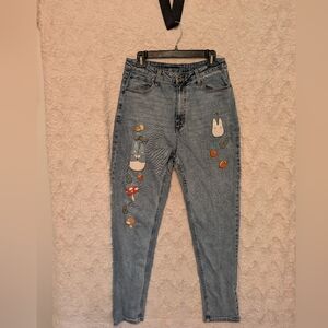 My Neighbor TOTORO Mom Jeans Light Blue Jeans Studio Ghibli Hot Topic